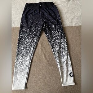 Grrrl Speckled Ombre Leggings - Black & White